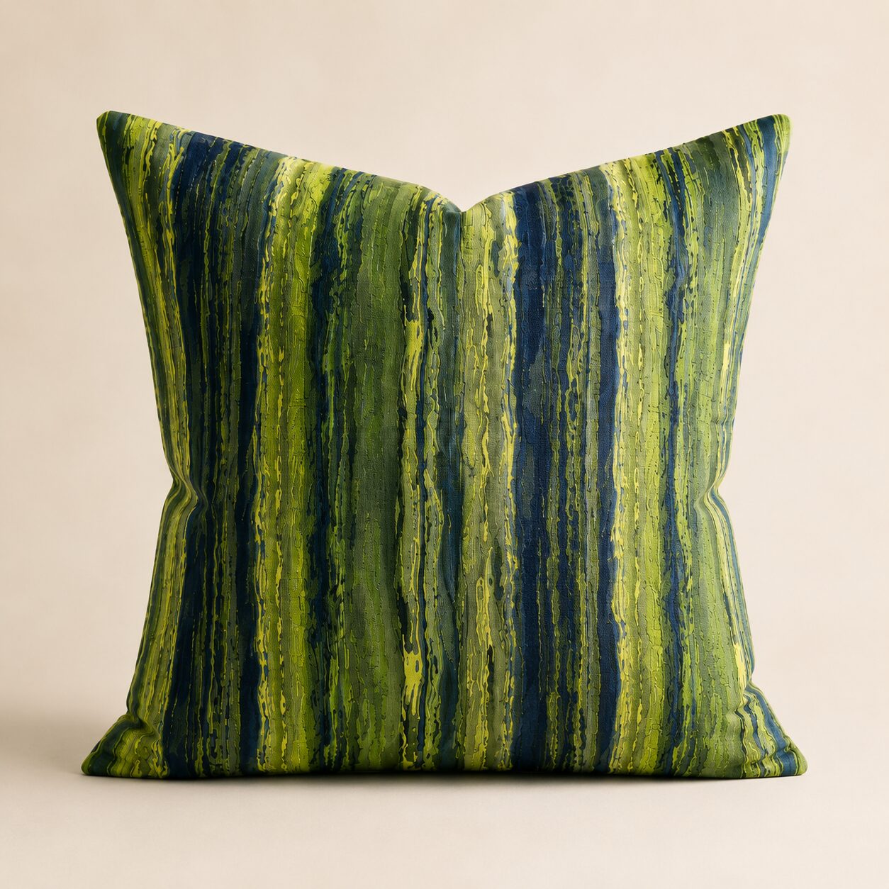 Rooney Woven Print throw pillow cover in a watercolor stripe